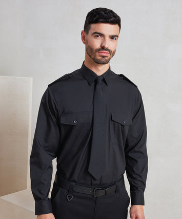 Long sleeve pilot shirt