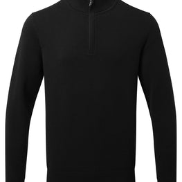 Men's cotton blend ¼ zip sweater
