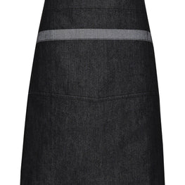 Domain contrast denim waist apron