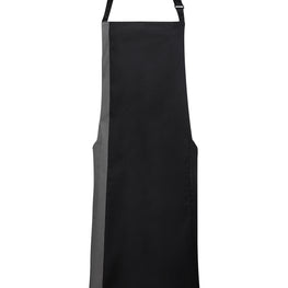 Contrast bib apron