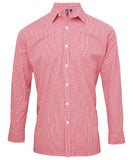 Microcheck (Gingham) long sleeve cotton shirt