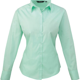 Women's poplin long sleeve blouse