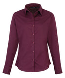 Women's poplin long sleeve blouse