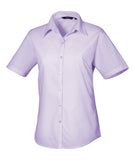 Women's short sleeve poplin blouse
