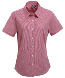 Women's Microcheck (Gingham) short sleeve cotton shirt