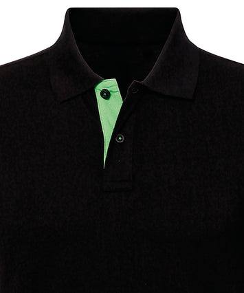 Men's classic fit contrast polo