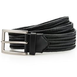 Leather braid belt