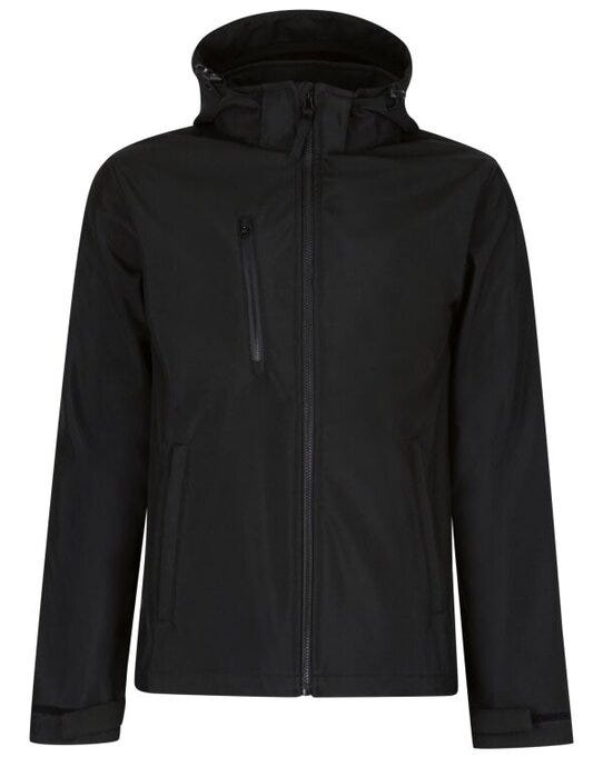 Regatta Venturer Hooded Softshell - Black/Black - 2XL
