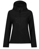 Regatta Womens Venturer Hooded Softshell - Black/Black - 14