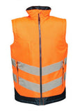 Regatta Hi-Vis Pro Insulated Bodywarmer - Orange/Navy - M