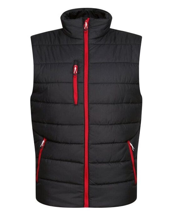 Regatta Mens Navigate Thermal Bodywarmer - Black/Classic Red - 2XL