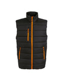 Regatta Mens Navigate Thermal Bodywarmer - Black Orange Pop - 3XL
