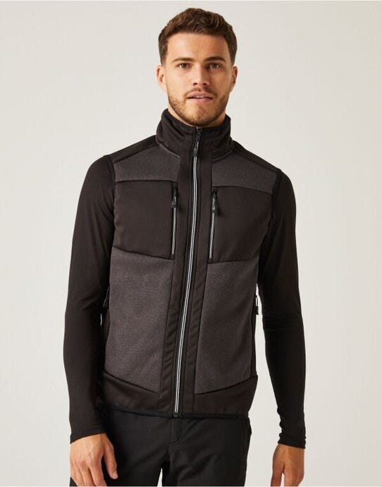 Regatta E-Volve Knit Stretch Bodywarmer - Ash/Black - 2XL