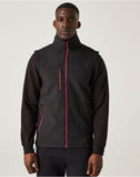 Regatta Navigate 2L Softshell Bodywarmer - Black/Classic Red - 2XL