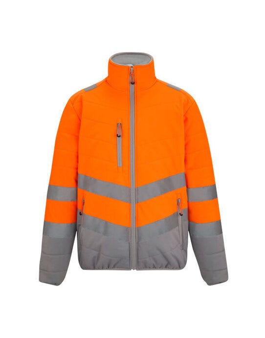 Regatta Hi-Vis 2 Tone Thermal Baffle Jkt - Hi Vis Orange - 2XL