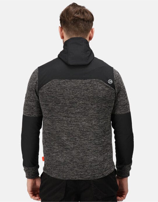 Regatta Heist Hybrid Jacket - Ash Marl/ Black - 2XL