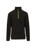 Regatta Navigate Half Zip Fleece - Black/Lime - L