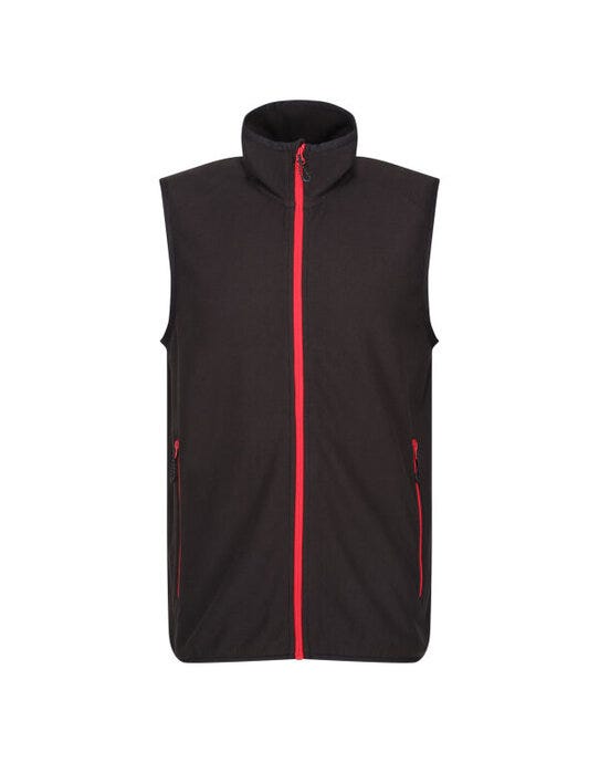 Regatta Navigate Fleece Bodywarmer - Black/Classic Red - 2XL