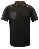 Regatta Wicking Polo Shirt - Black - XL