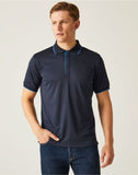 Regatta Navigate Short Sleeve Polo - Navy/ French Blue - 2XL
