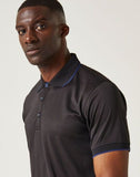 Regatta Navigate Short Sleeve Polo - Black/New Royal - L
