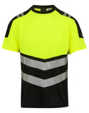 Regatta Hi-Vis X-Pro T-Shirt - Black/Hi-Vis Yellow - 4XL