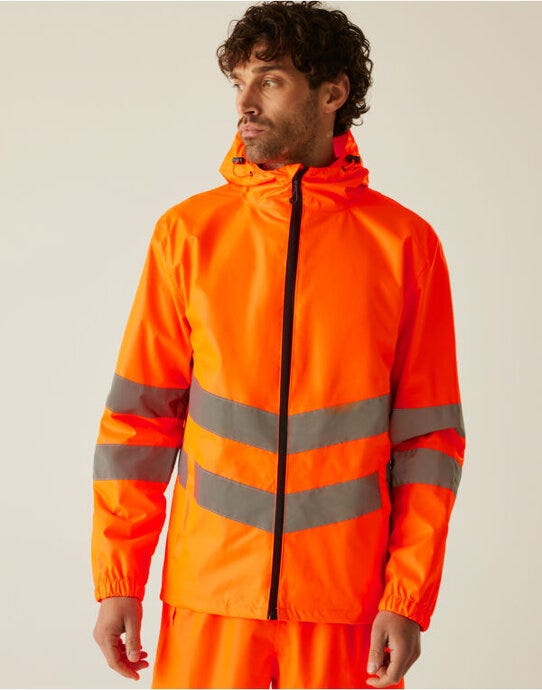 Regatta Hi-Vis Pro Packaway Jacket - Orange - 2XL