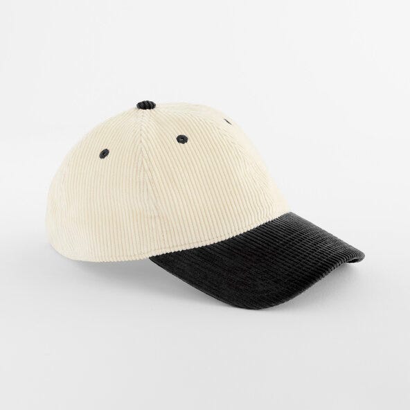 Beechfield Contrast Peak Corduroy Cap B690