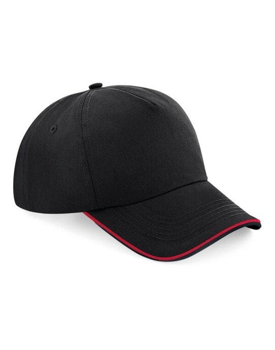 Beechfield Authentic 5 Panel Cap - Piped Peak B25C