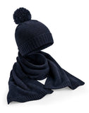 Beechfield Knitted Scarf & Beanie Gift Set B401