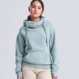 Cross neck hoodie
