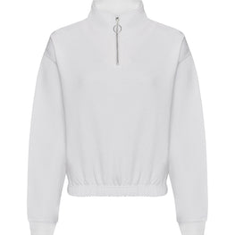 Women's cropped ¼-zip sweat
