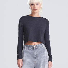 Women's long sleeve cropped T