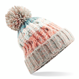 Beechfield Corkscrew Pom Pom Beanie - Adult - Unisex - One Size