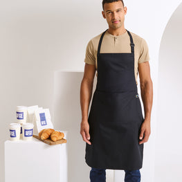 Cotton bib apron, organic and Fairtrade certified