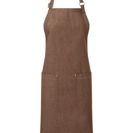 Cotton denim bib apron, organic and Fairtrade certified