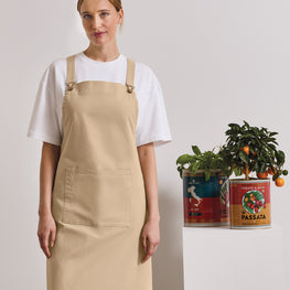 Cross back 'barista' bib apron