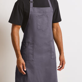 Chino cotton bib apron
