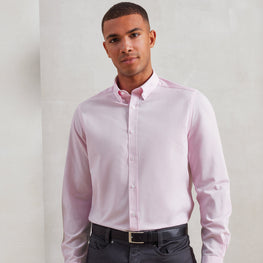 Cotton-rich Oxford stripes shirt 