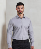 Stretch fit cotton poplin long sleeve shirt
