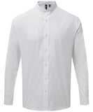 Banded collar grandad long sleeve shirt