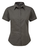 Women's short sleeve poplin blouse