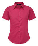 Women's short sleeve poplin blouse