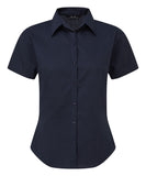 Women's short sleeve poplin blouse