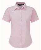 Women's short sleeve poplin blouse