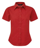 Women's short sleeve poplin blouse