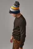 Beechfield Hygge Striped Beanie B392 - Black Cherry - One Size