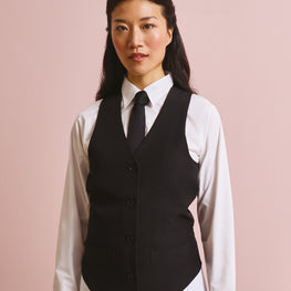 Women's lined polyester waistcoat