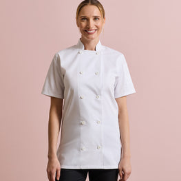 Women's short sleeve chef's jacket