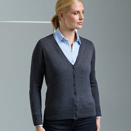 Women's button-through knitted cardigan